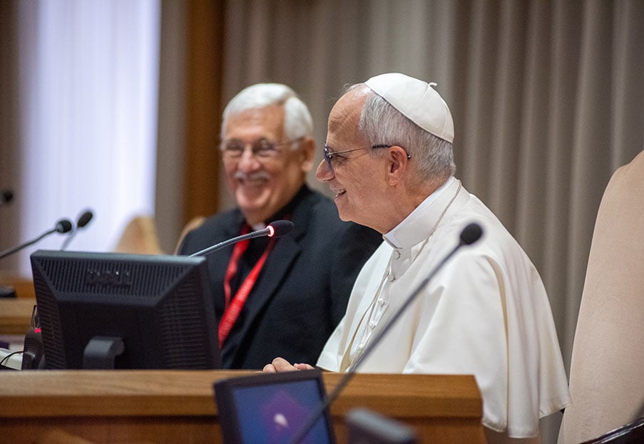 Pope Leo at Jesuit Major Superiors Meeting